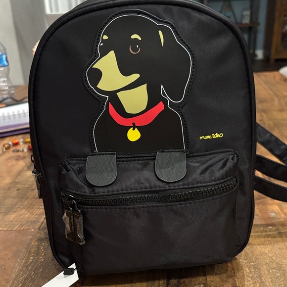 Marc Tetro Handbags - Nwt Marc Tetro Black Dog Backpack backpack